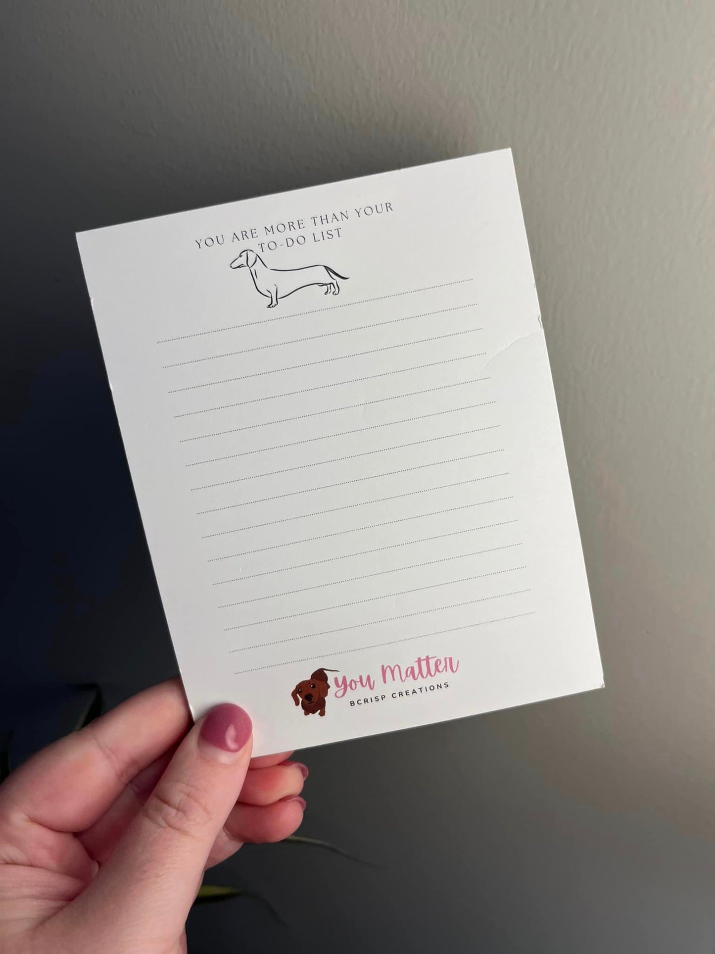 Dachshund To-Do List Notepad (25 sheets per pad)