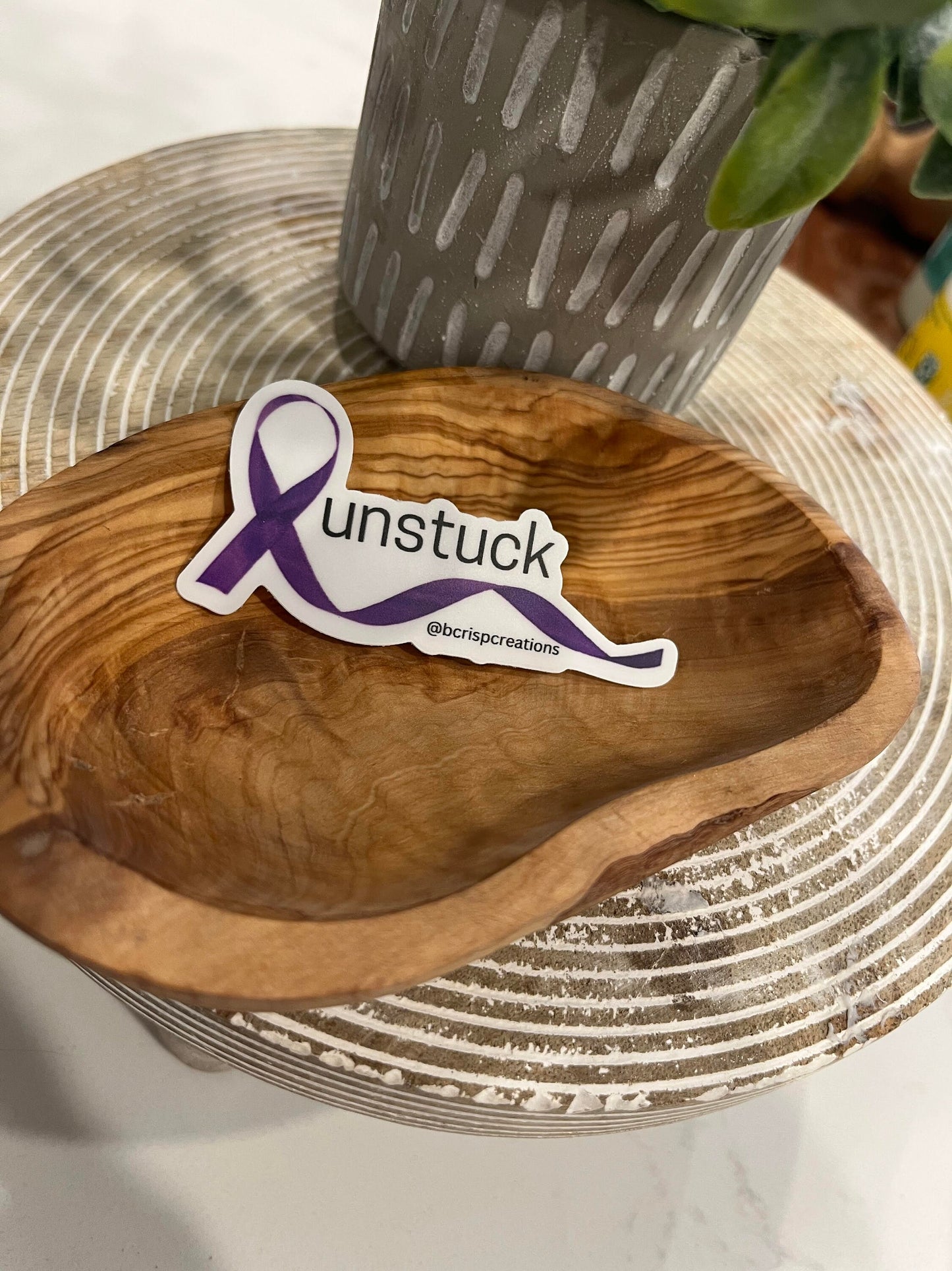 Unstuck Domestic Violence Ribbon Vinyl Sticker