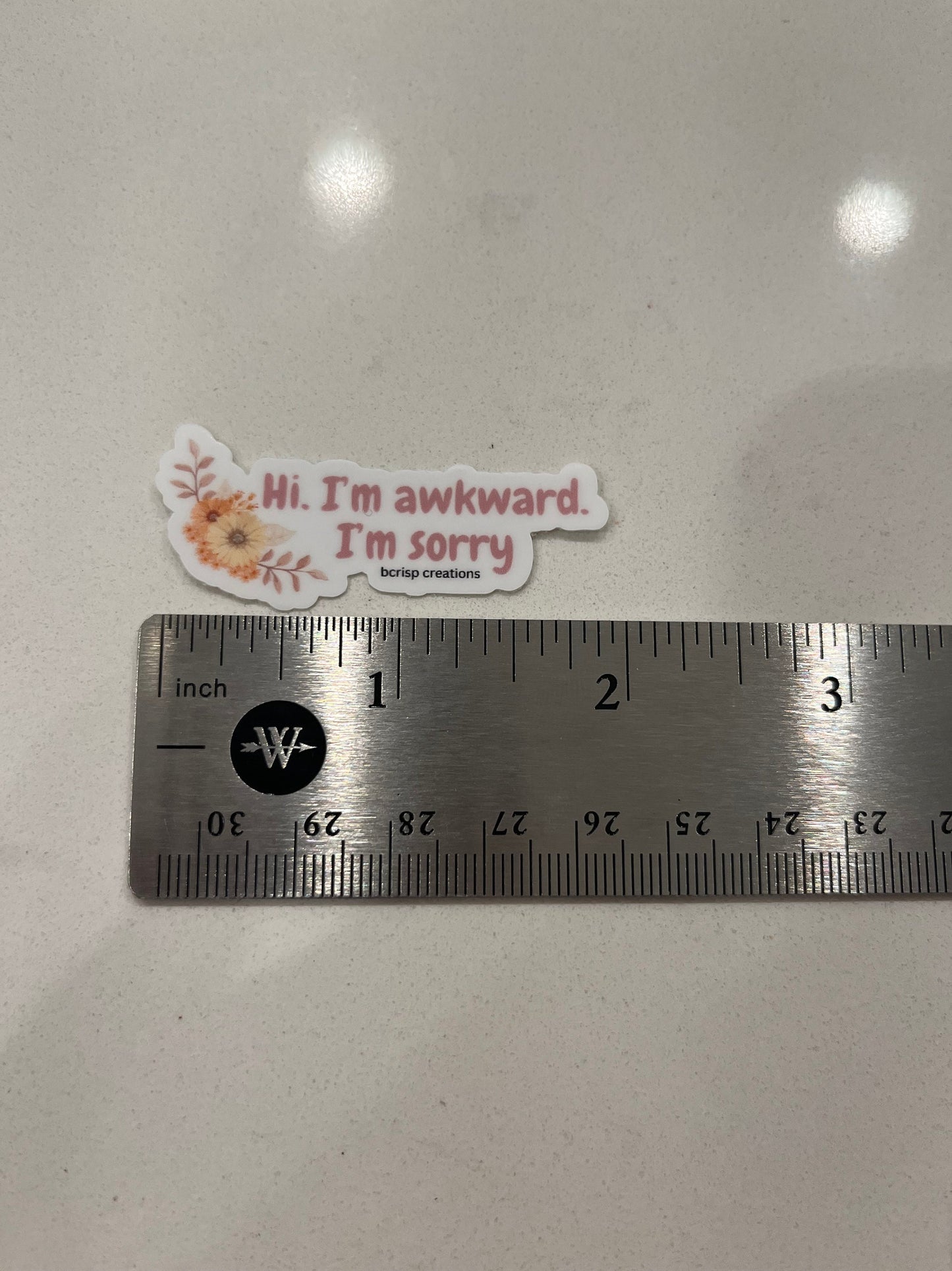 Hi, I'm Awkward, I'm Sorry Sticker