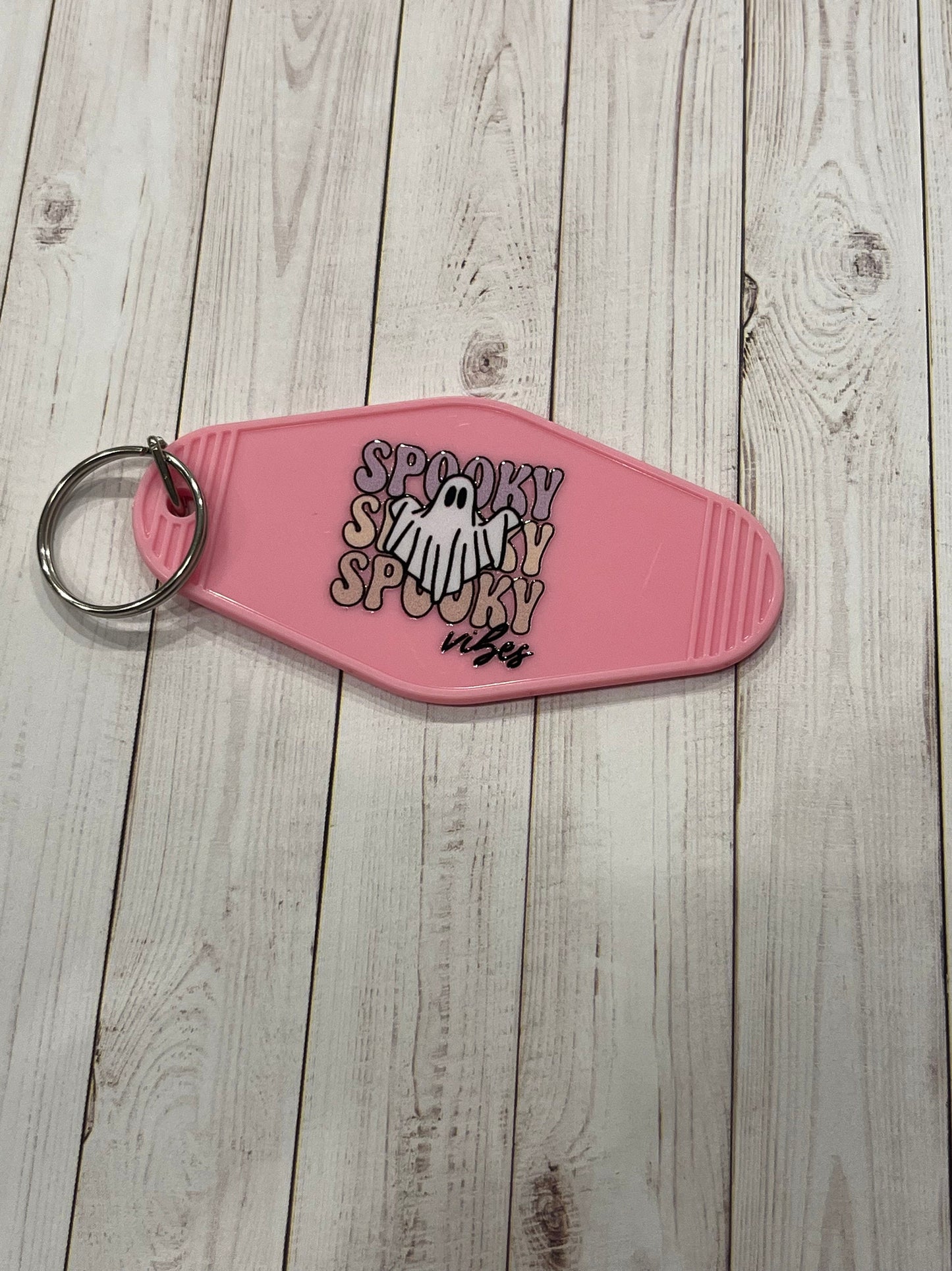 Spooky Vibes Halloween Motel Keychain