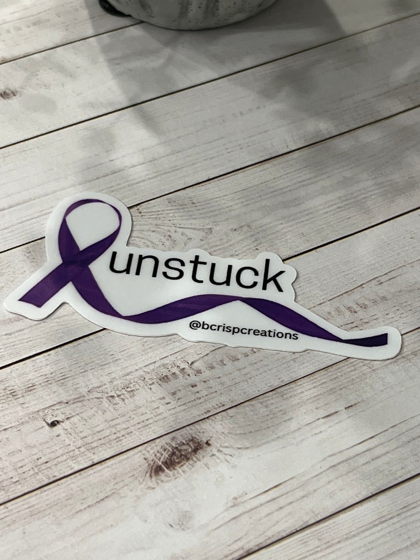 Unstuck Domestic Violence Ribbon Vinyl Sticker