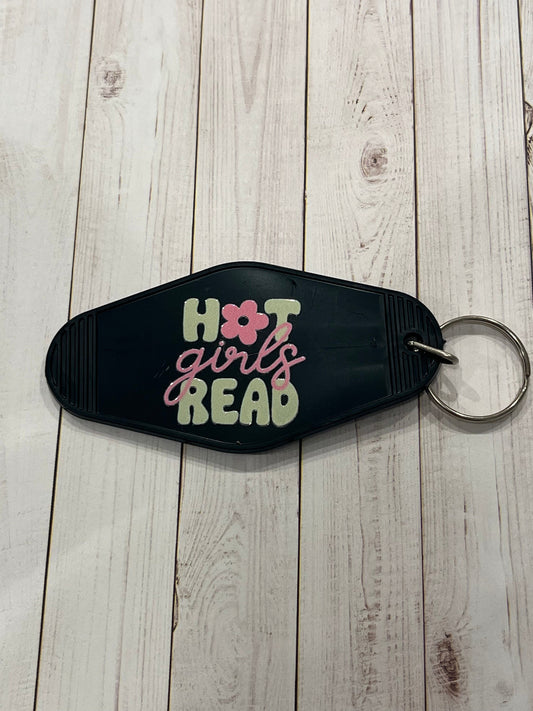 Hot Girls Read Motel Keychain