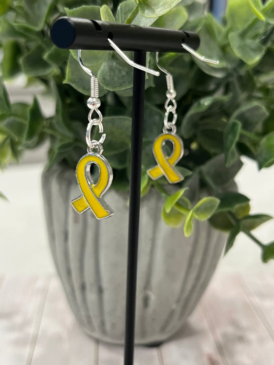 Endometriosis Ribbon Awareness Earrings