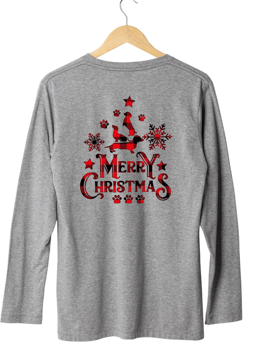 Merry Christas Doxie Holiday Long Sleeve Shirt