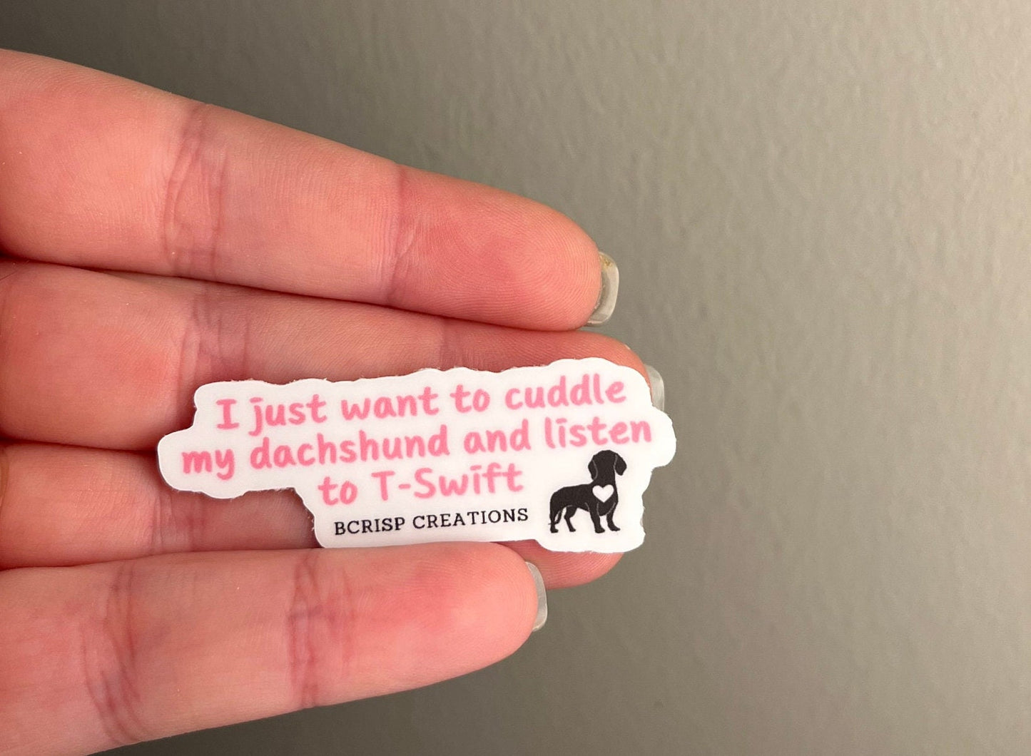 TS & Cuddle Dachshund Sticker