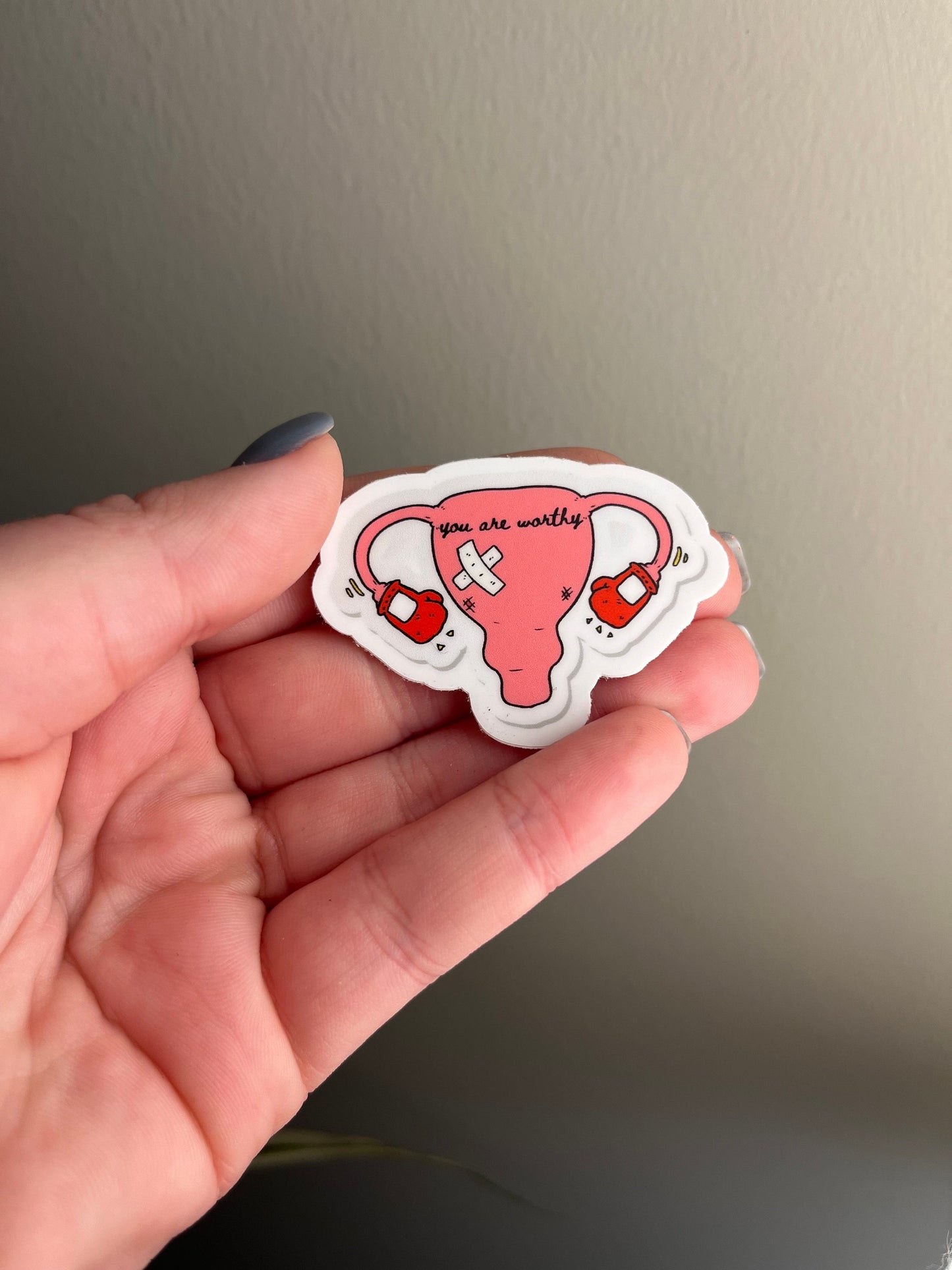 Fighting Uterus "You Are Worthy" Vinyl Sticker