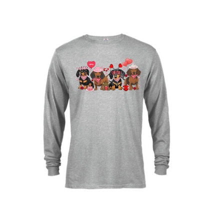 Dachshund Valentine Long Sleeve Shirt