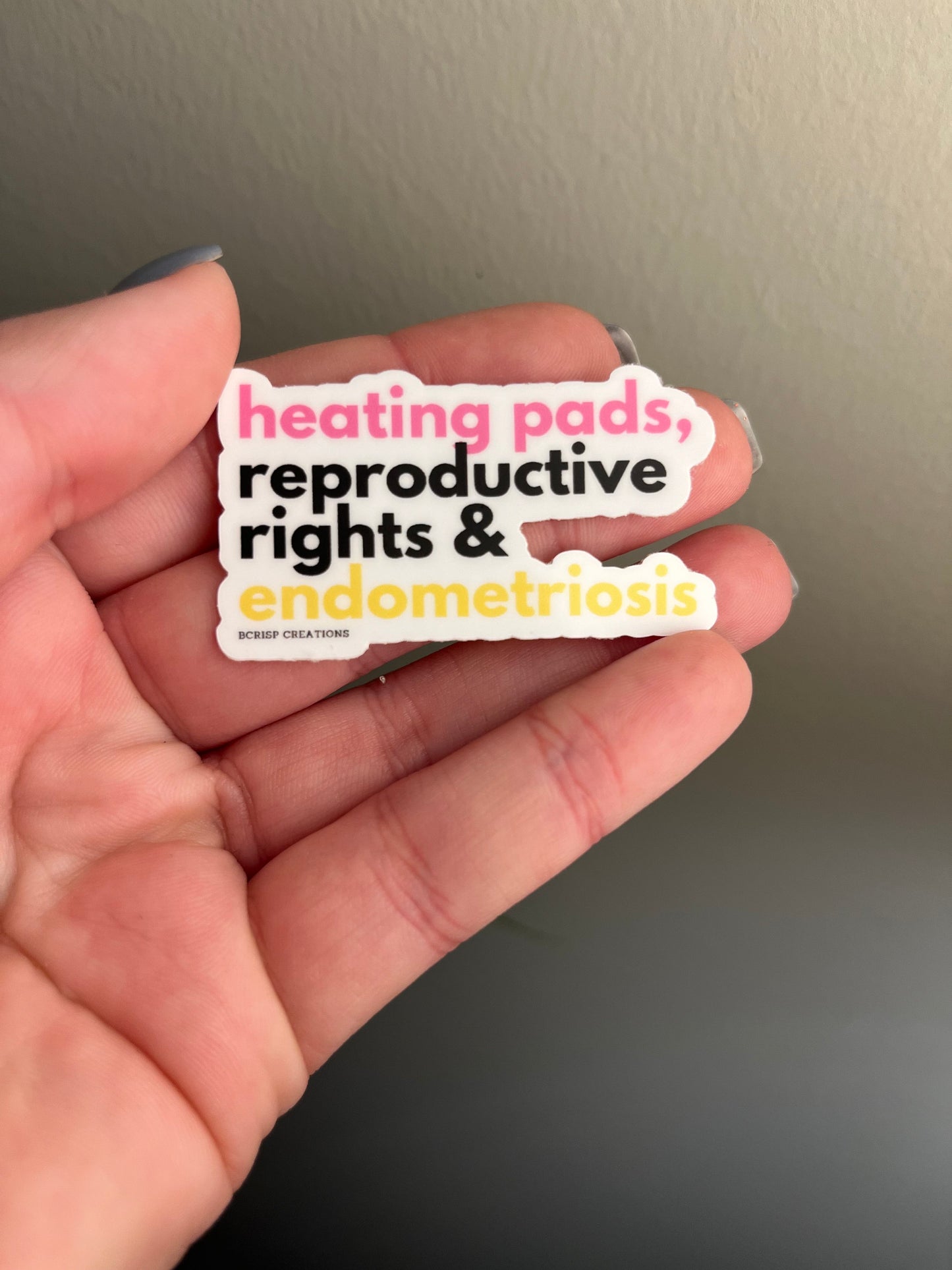 Heating Pads, Reproductive Rights & Endometriosis Vinyl Sticker